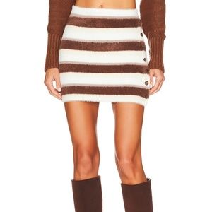 Free People Ciara Sweater Mini Skirt in Cashmere Combo Size Medium